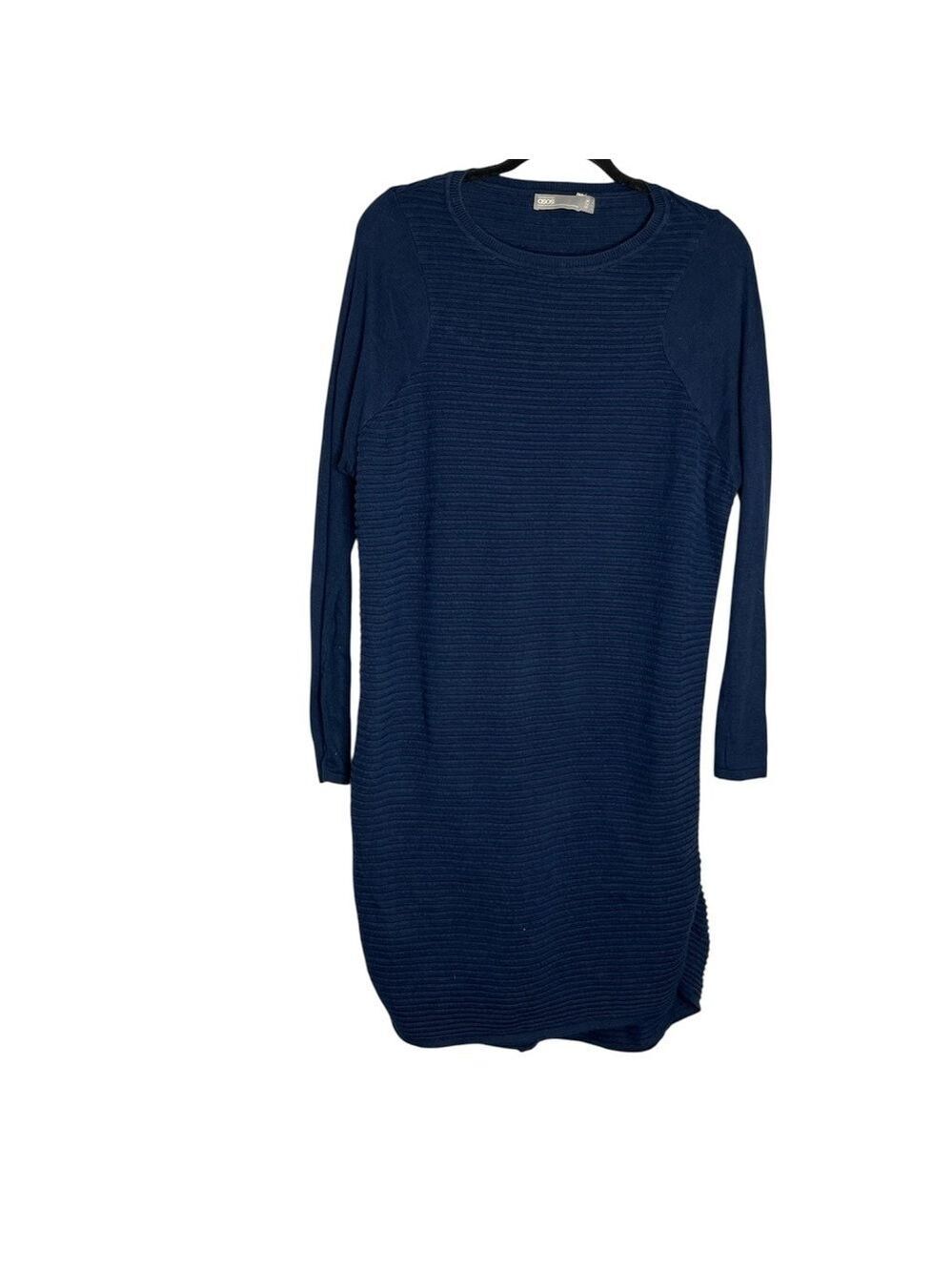 ASOS Ribbed Knit Midi Sweater Dress 100% Cotton Loose Fit, size 4